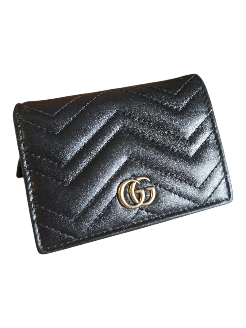 Gucci Black Quilted Leather Wallet - GG Marmont - Picture 6 of 16